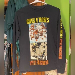 Black Graphic Long Sleeve Shirt